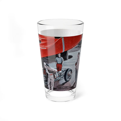 Speed Is The Payoff, Cavalier, May 1953 (Magazine Illustration) Pint Glass 16oz-Go Mug Yourself