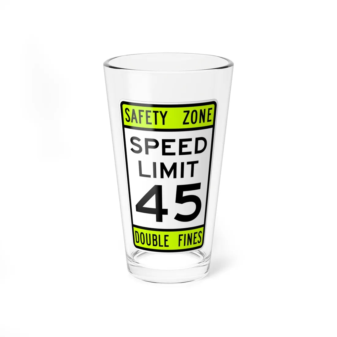 SPEED LIMIT MUTCD-AK R2-101 (Alaska) (Road Sign) Pint Glass 16oz 16oz - Go Mug Yourself
