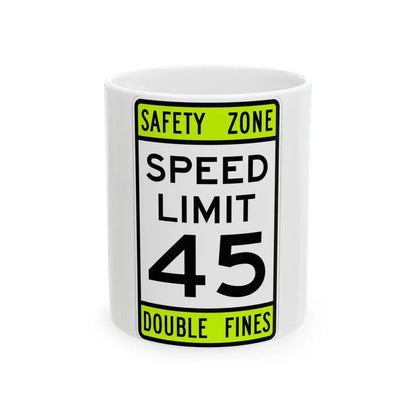 SPEED LIMIT MUTCD-AK R2-101 (Alaska) (Road Sign) White Coffee Mug 11oz - Go Mug Yourself