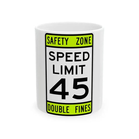 SPEED LIMIT MUTCD-AK R2-101 (Alaska) (Road Sign) White Coffee Mug 11oz - Go Mug Yourself