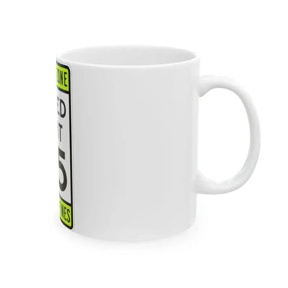 SPEED LIMIT MUTCD-AK R2-101 (Alaska) (Road Sign) White Coffee Mug - Go Mug Yourself