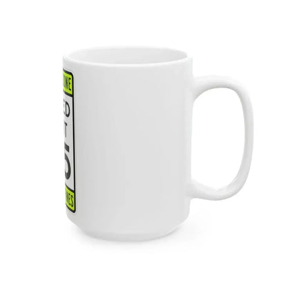 SPEED LIMIT MUTCD-AK R2-101 (Alaska) (Road Sign) White Coffee Mug - Go Mug Yourself