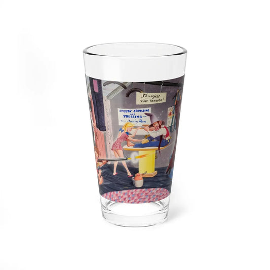 Speedy Spongeing and Pressing (Magazine Illustration) Pint Glass 16oz-16oz-Go Mug Yourself