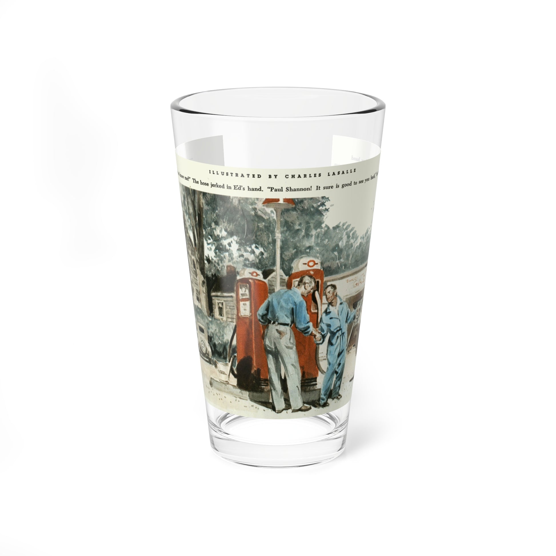 Spewing Gas On The Ground, 1946 (Magazine Illustration) Pint Glass 16oz-16oz-Go Mug Yourself