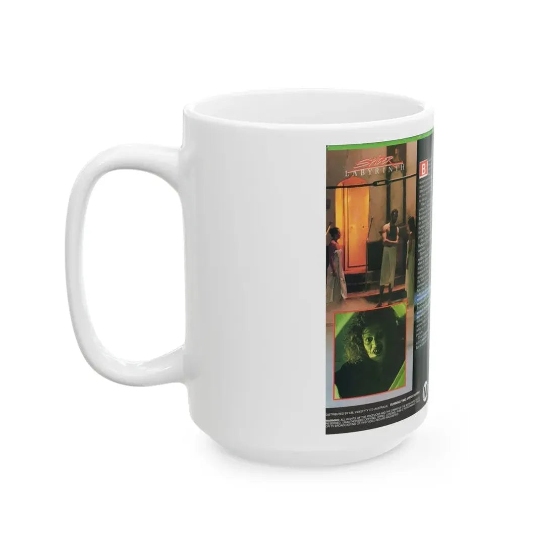 SPIDER LABYRINTH (VHS COVER) - White Coffee Mug - Go Mug Yourself
