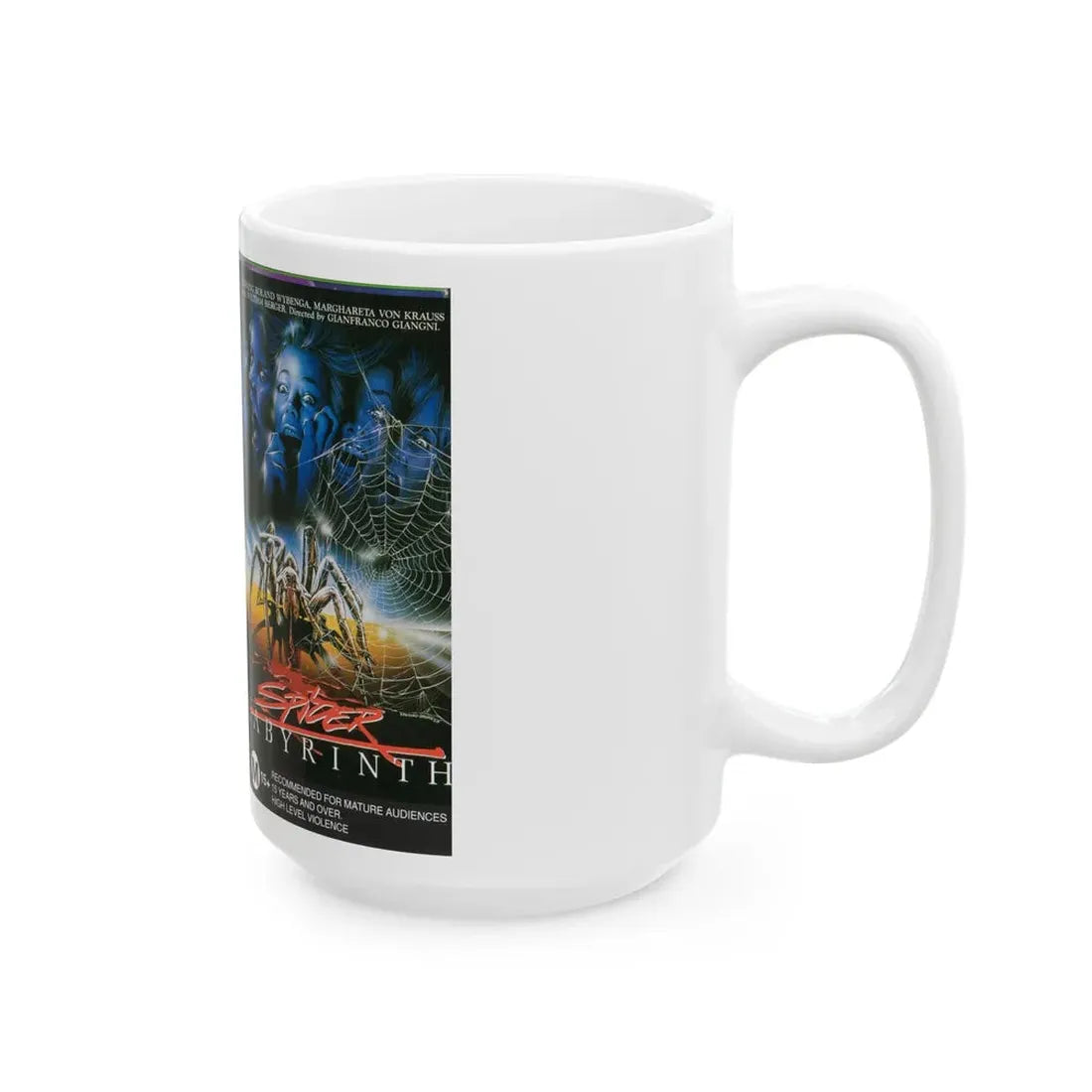SPIDER LABYRINTH (VHS COVER) - White Coffee Mug - Go Mug Yourself