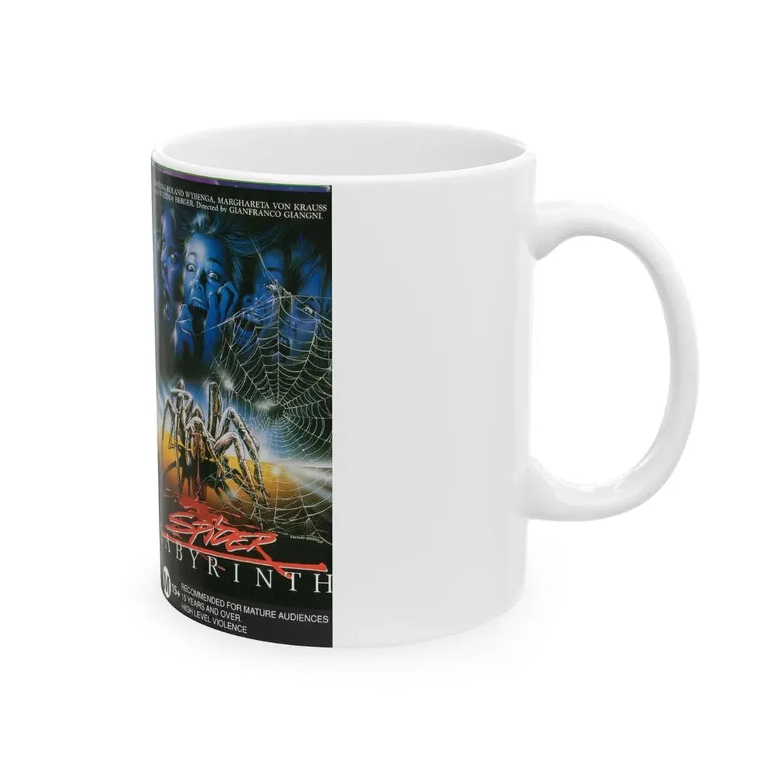 SPIDER LABYRINTH (VHS COVER) - White Coffee Mug - Go Mug Yourself