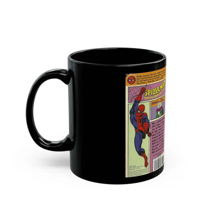 SPIDER MAN AND HIS AMAZING FRIENDS SPIDEY GOES HOLLYWOOD (VHS COVER) - Black Coffee Mug - Go Mug Yourself