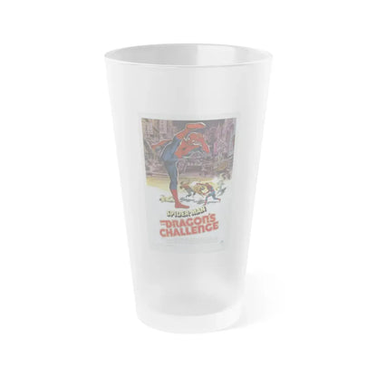 SPIDERMAN THE DRAGON'S CHALLENGE 1979 Movie Poster - Frosted Pint Glass 16oz 16oz Frosted - Go Mug Yourself