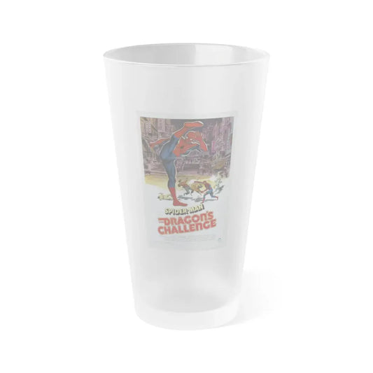 SPIDERMAN THE DRAGON'S CHALLENGE 1979 Movie Poster - Frosted Pint Glass 16oz 16oz Frosted - Go Mug Yourself