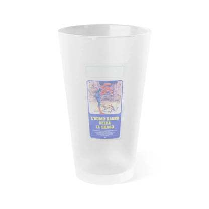 SPIDERMAN THE DRAGON'S CHALLENGE (ITALIAN) 1979 Movie Poster - Frosted Pint Glass 16oz 16oz Frosted - Go Mug Yourself