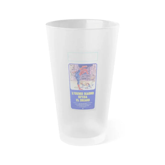 SPIDERMAN THE DRAGON'S CHALLENGE (ITALIAN) 1979 Movie Poster - Frosted Pint Glass 16oz 16oz Frosted - Go Mug Yourself