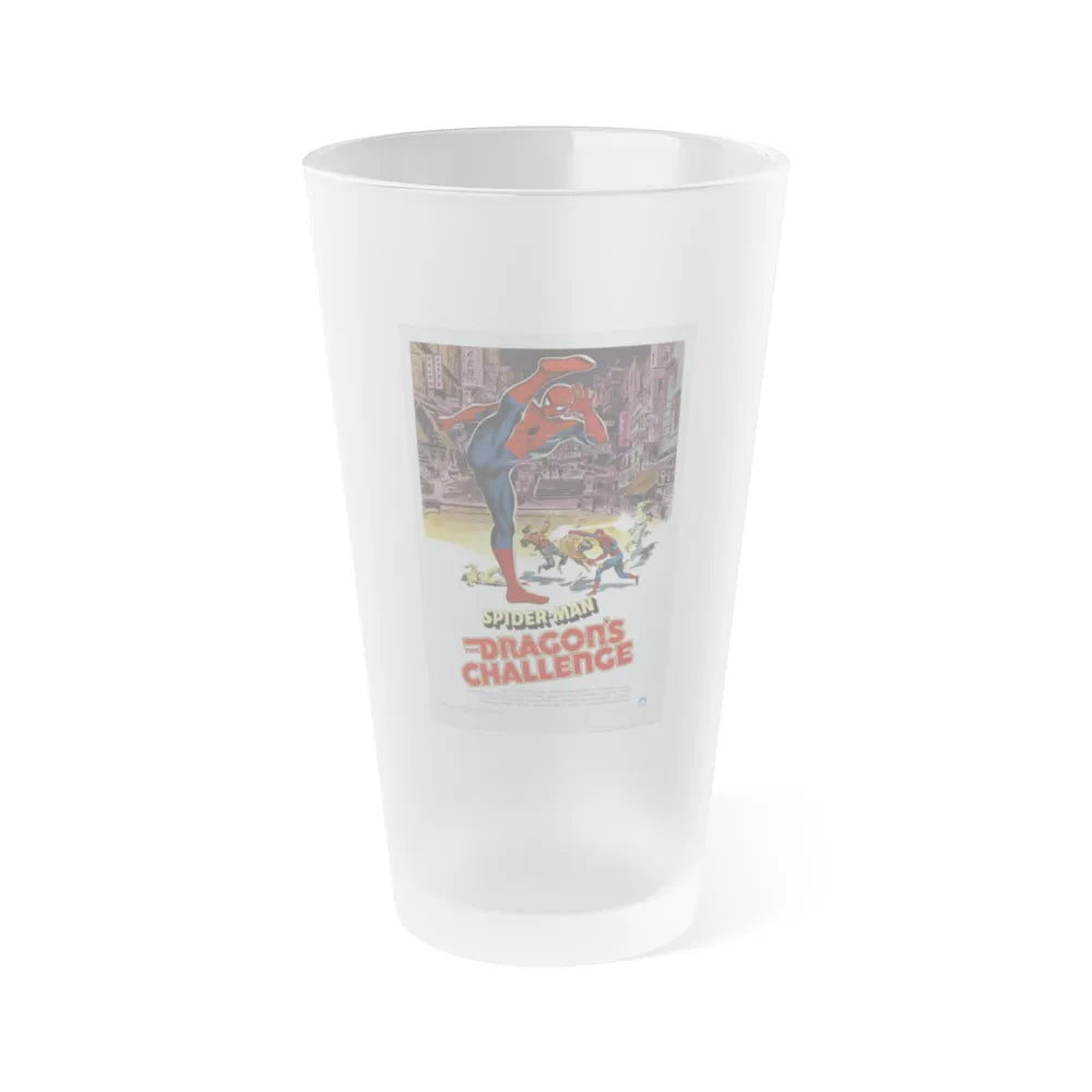 SPIDERMAN THE DRAGON'S CHALLENGE 1979 Movie Poster - Frosted Pint Glass 16oz-16oz-Frosted-Go Mug Yourself