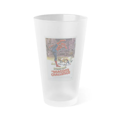 SPIDERMAN THE DRAGON'S CHALLENGE 1979 Movie Poster - Frosted Pint Glass 16oz-16oz-Frosted-Go Mug Yourself