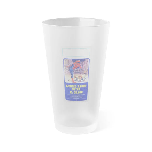 SPIDERMAN THE DRAGON'S CHALLENGE (ITALIAN) 1979 Movie Poster - Frosted Pint Glass 16oz-16oz-Frosted-Go Mug Yourself