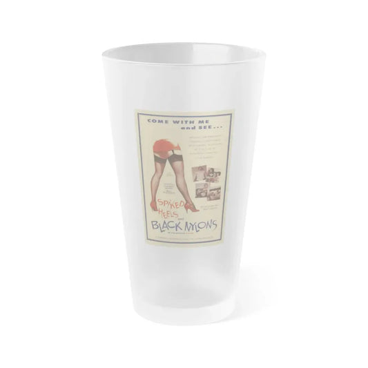 SPIKED HEELS AND BLACK NYLONS 1967 Movie Poster - Frosted Pint Glass 16oz 16oz Frosted - Go Mug Yourself