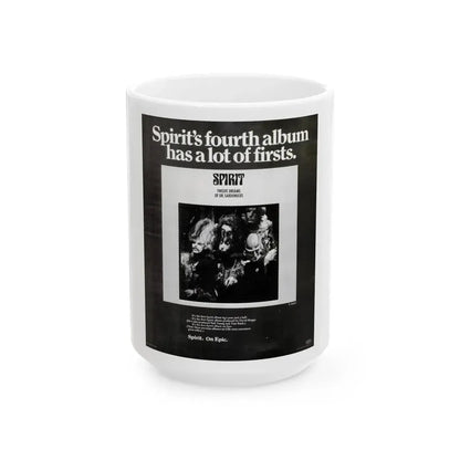 Spirit Band 1970 (Music Poster) White Coffee Mug 15oz - Go Mug Yourself