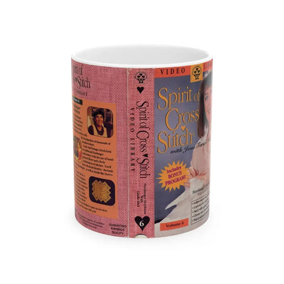 SPIRIT OF CROSS STICH (VHS COVER) - White Coffee Mug 11oz - Go Mug Yourself