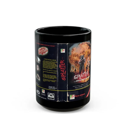 SPLATTER ARCHITECTS OF FEAR (VHS COVER) - Black Coffee Mug 15oz - Go Mug Yourself
