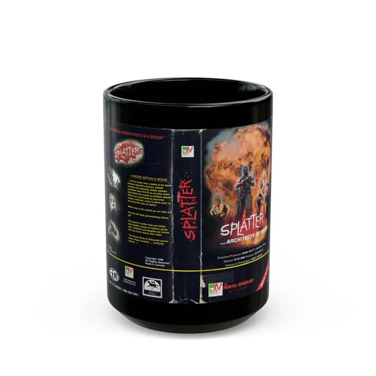 SPLATTER ARCHITECTS OF FEAR (VHS COVER) - Black Coffee Mug 15oz - Go Mug Yourself