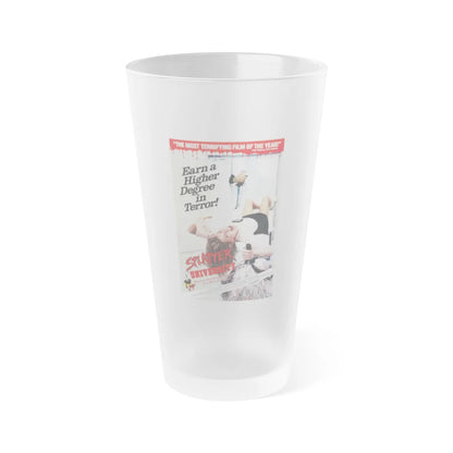 SPLATTER UNIVERSITY 1984 Movie Poster - Frosted Pint Glass 16oz-16oz-Frosted-Go Mug Yourself