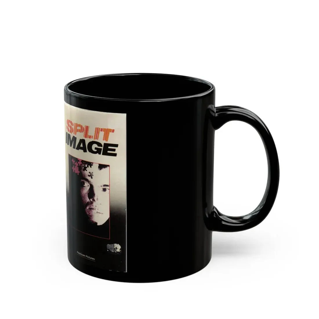SPLIT IMAGE POLYGRAM PICTURES (VHS COVER) - Black Coffee Mug - Go Mug Yourself