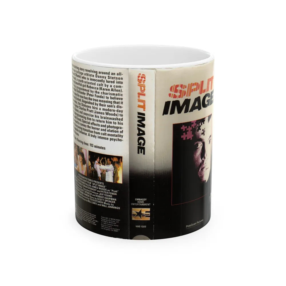 SPLIT IMAGE POLYGRAM PICTURES (VHS COVER) - White Coffee Mug-11oz-Go Mug Yourself