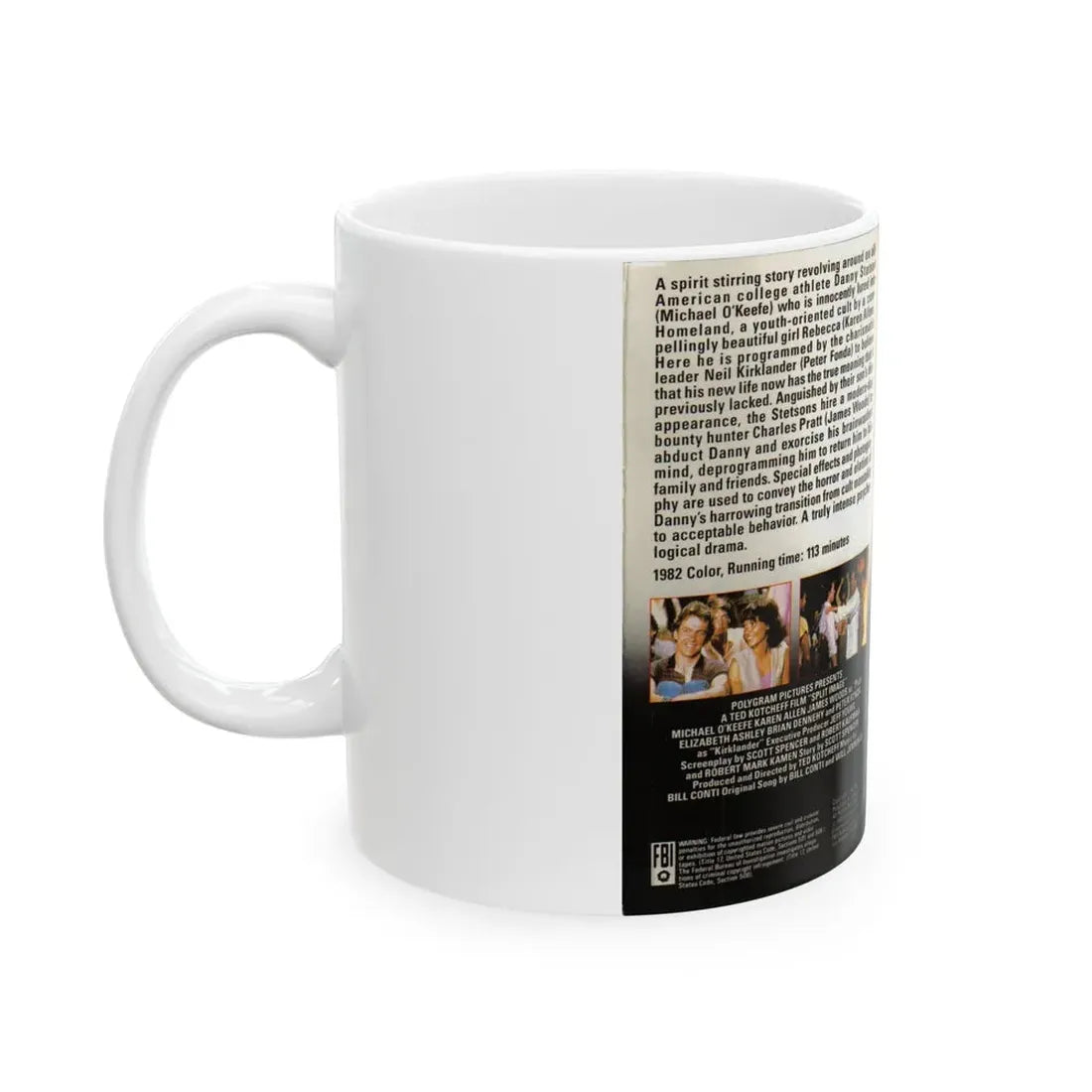 SPLIT IMAGE POLYGRAM PICTURES (VHS COVER) - White Coffee Mug - Go Mug Yourself