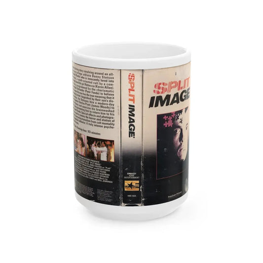 SPLIT IMAGE (VHS COVER) - White Coffee Mug 15oz - Go Mug Yourself