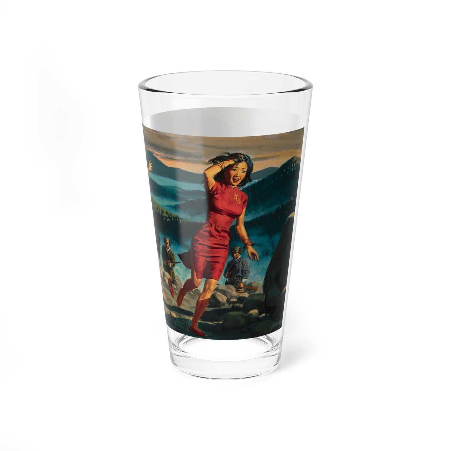 Split-Skirt Convoy, Argosy interior illustration, September 1960 (Magazine Illustration) Pint Glass 16oz-Go Mug Yourself