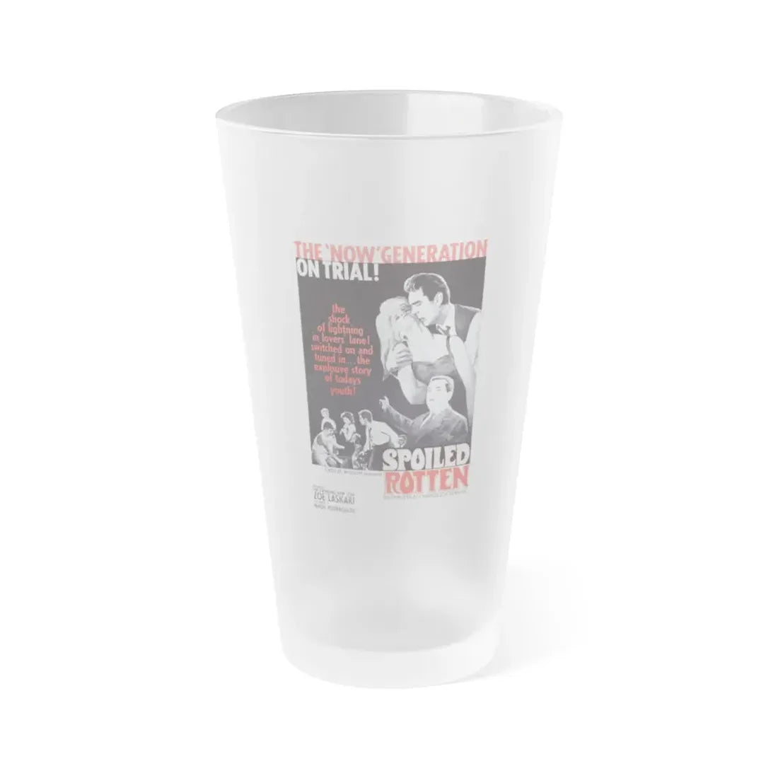 SPOILED ROTTEN 1961 Movie Poster - Frosted Pint Glass 16oz 16oz Frosted - Go Mug Yourself