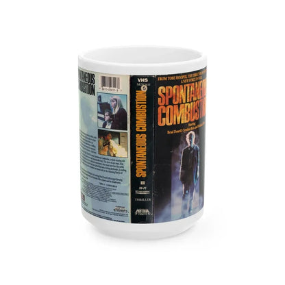 SPONTANEOUS COMBUSTION (VHS COVER) - White Coffee Mug 15oz - Go Mug Yourself