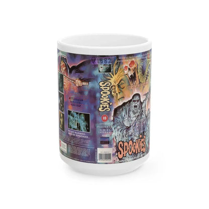 SPOOKIES VERSION 2 (VHS COVER) - White Coffee Mug 15oz - Go Mug Yourself