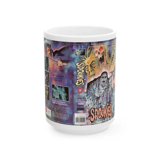 SPOOKIES VERSION 2 (VHS COVER) - White Coffee Mug 15oz - Go Mug Yourself