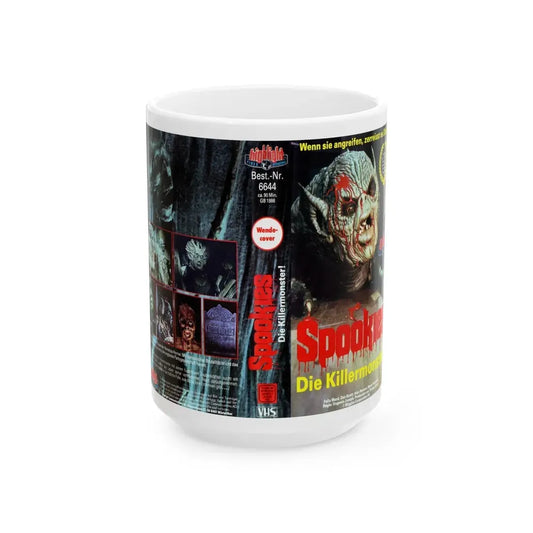 SPOOKIES (VHS COVER) - White Coffee Mug 15oz - Go Mug Yourself