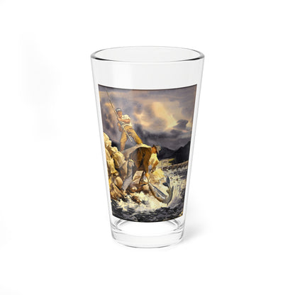 Sports Afield original cover illustration, circa 1948 (Magazine Illustration) Pint Glass 16oz-16oz-Go Mug Yourself