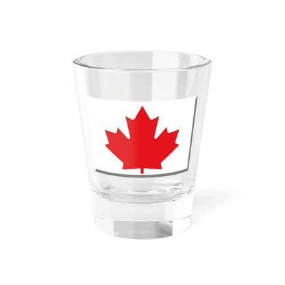 Sports flag icons - White with red maple leaf (Canada) Shot Glass 1.5oz 1.5oz - Go Mug Yourself