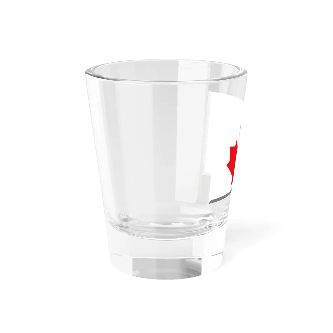 Sports flag icons - White with red maple leaf (Canada) Shot Glass 1.5oz - Go Mug Yourself