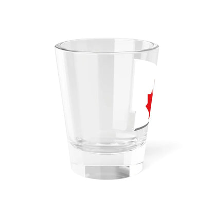 Sports flag icons - White with red maple leaf (Canada) Shot Glass 1.5oz - Go Mug Yourself