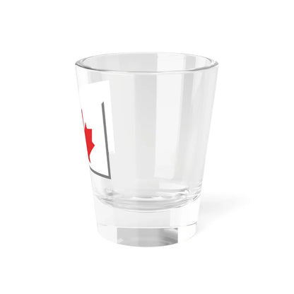 Sports flag icons - White with red maple leaf (Canada) Shot Glass 1.5oz - Go Mug Yourself