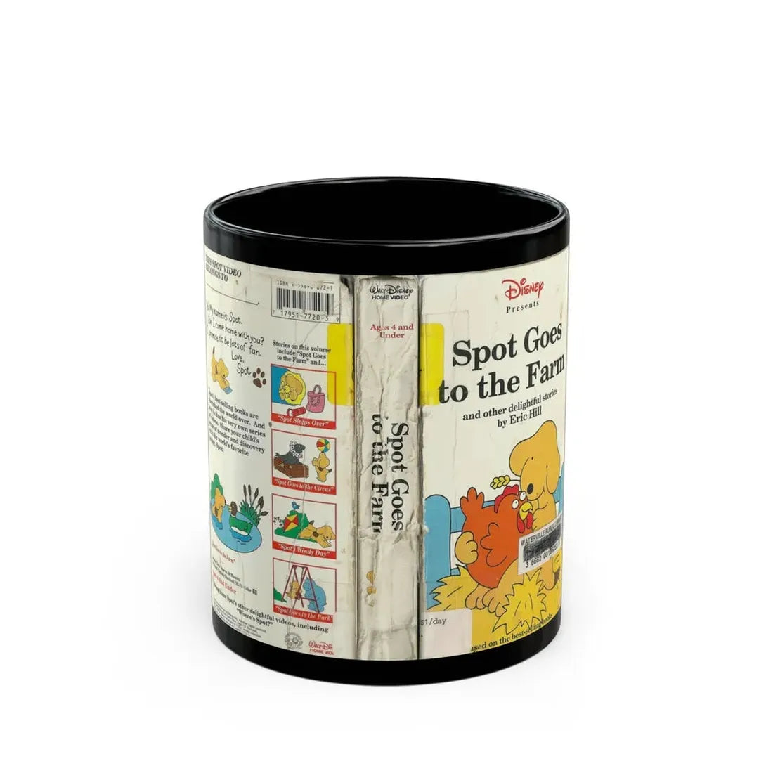 SPOT GOES TO THE FARM (VHS COVER) - Black Coffee Mug 11oz - Go Mug Yourself