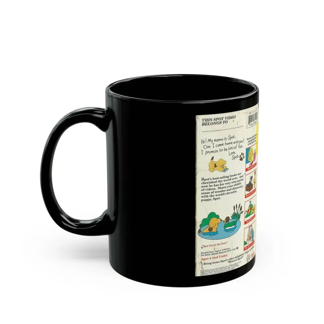 SPOT GOES TO THE FARM (VHS COVER) - Black Coffee Mug - Go Mug Yourself