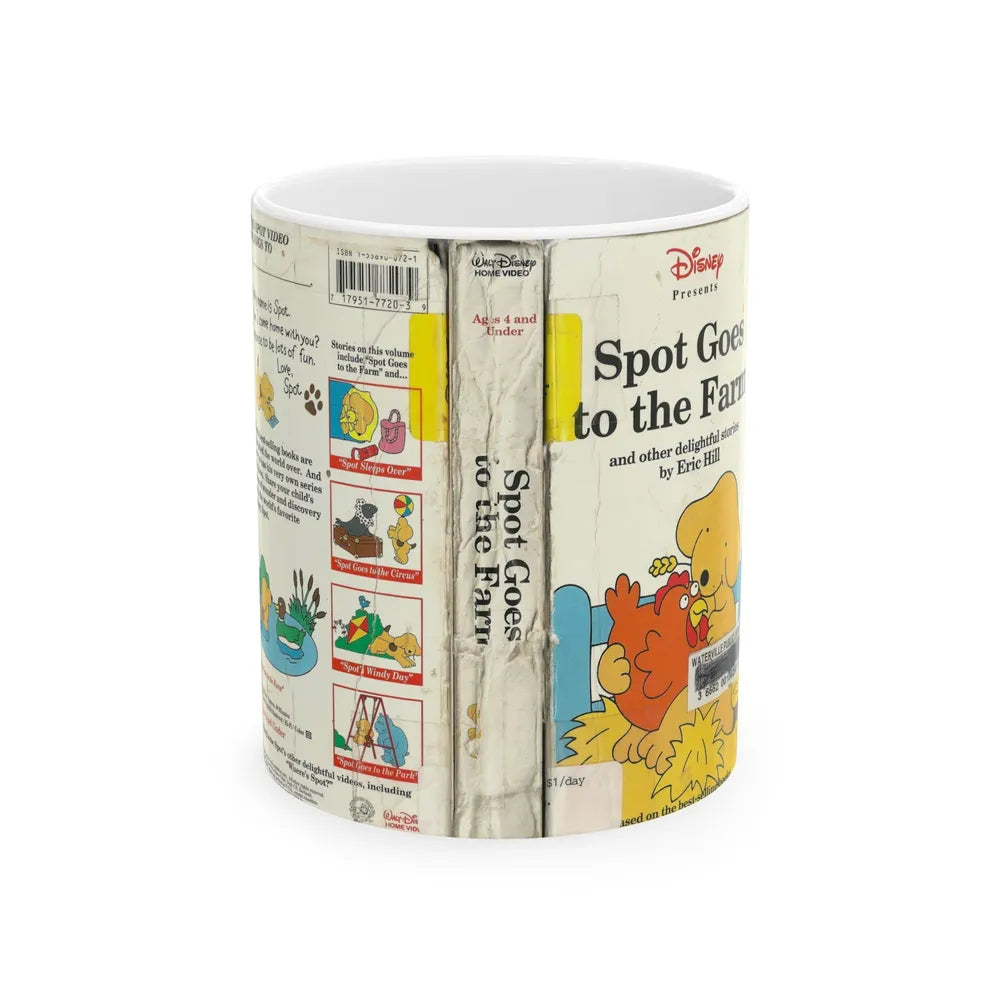 SPOT GOES TO THE FARM (VHS COVER) - White Coffee Mug-11oz-Go Mug Yourself