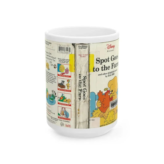 SPOT GOES TO THE FARM (VHS COVER) - White Coffee Mug 15oz - Go Mug Yourself