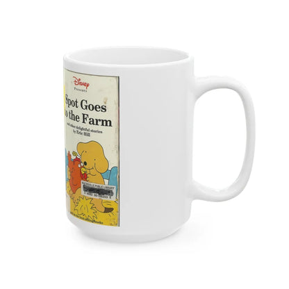 SPOT GOES TO THE FARM (VHS COVER) - White Coffee Mug-Go Mug Yourself