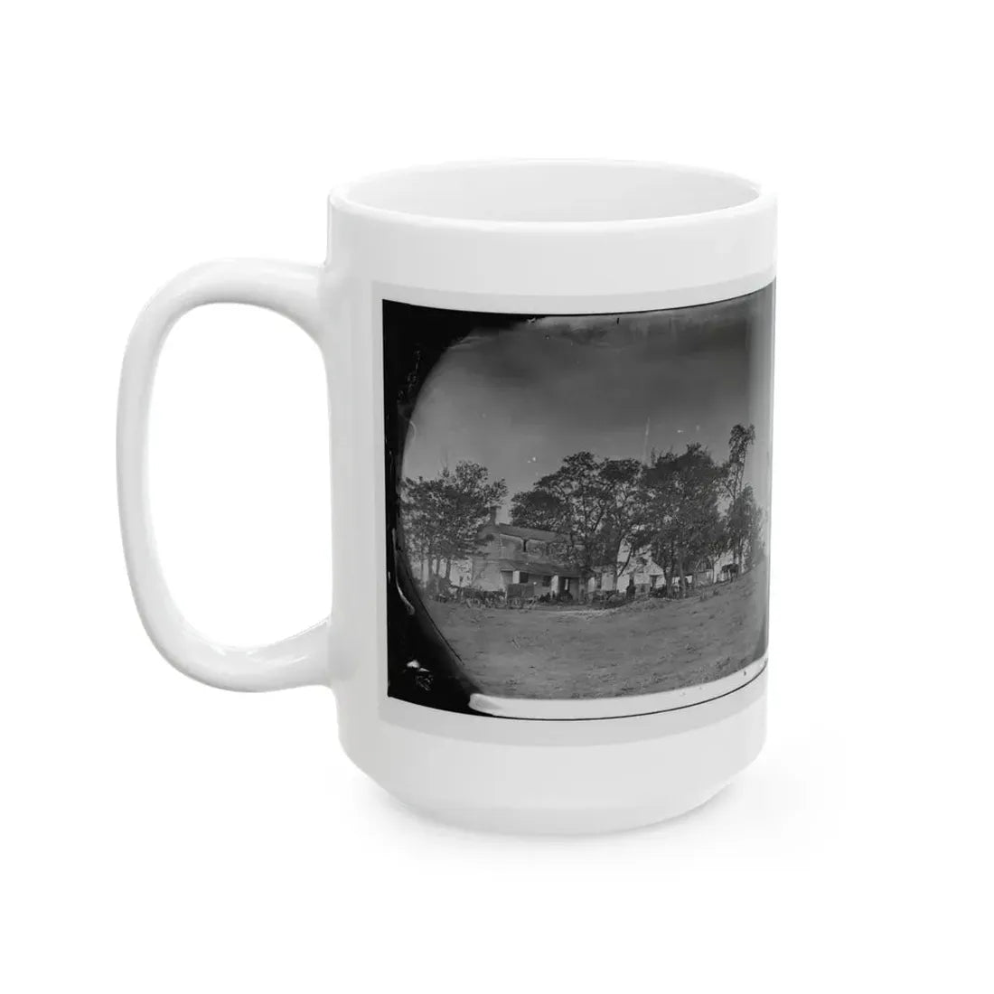 Spotsylvania Court House, Va., Vicinity. Beverly House, Headquarters Of Gen. Gouverneur K. Warren, 5th Corps (U.S. Civil War) White Coffee Mug - Go Mug Yourself