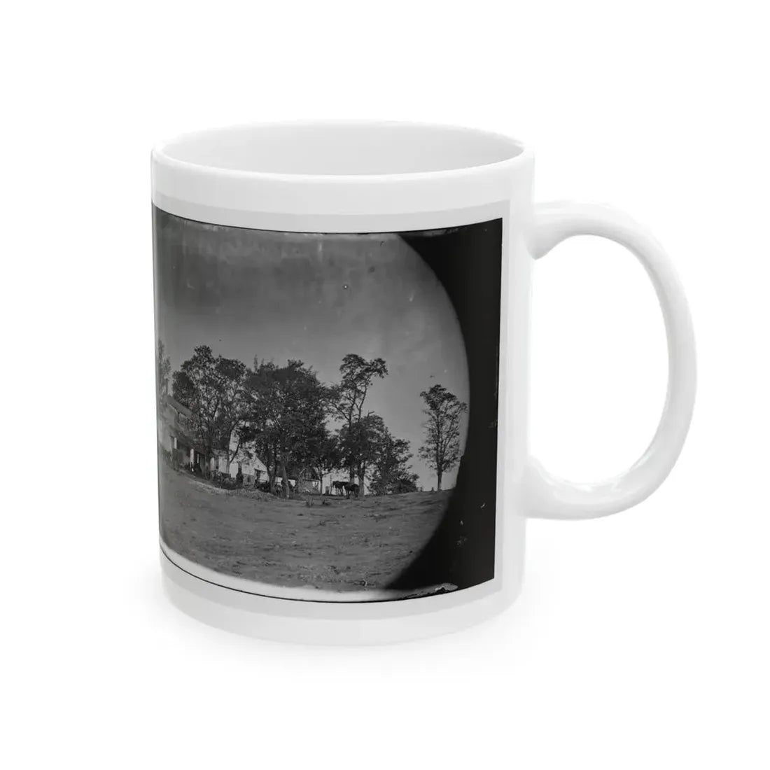 Spotsylvania Court House, Va., Vicinity. Beverly House, Headquarters Of Gen. Gouverneur K. Warren, 5th Corps (U.S. Civil War) White Coffee Mug - Go Mug Yourself