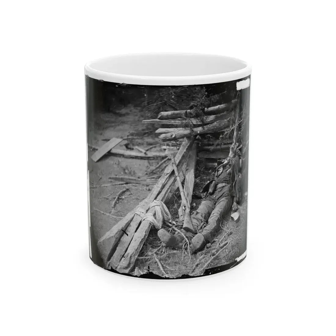 Spotsylvania Court House, Va., Vicinity. Body Of A Confederate Soldier Near Mrs. Alsop's House (U.S. Civil War) White Coffee Mug 11oz - Go Mug Yourself