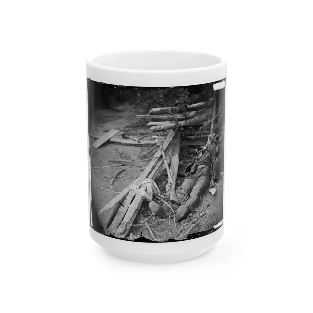 Spotsylvania Court House, Va., Vicinity. Body Of A Confederate Soldier Near Mrs. Alsop's House (U.S. Civil War) White Coffee Mug 15oz - Go Mug Yourself
