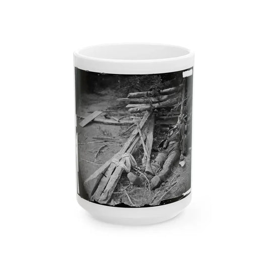 Spotsylvania Court House, Va., Vicinity. Body Of A Confederate Soldier Near Mrs. Alsop's House (U.S. Civil War) White Coffee Mug 15oz - Go Mug Yourself